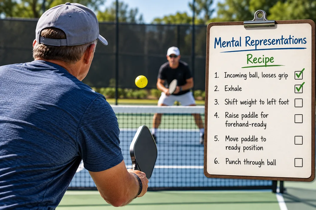 Mental Representations recipe for pickleball shot preparation