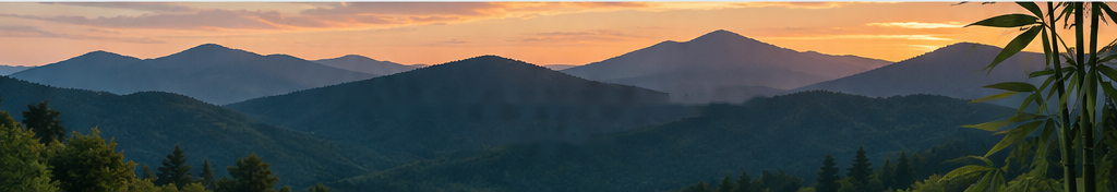 Mountain and lake landscape at sunset